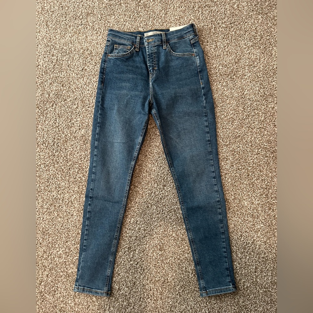 Topshop Jamie Medium Wash High Waist Ankle Skinny Jeans